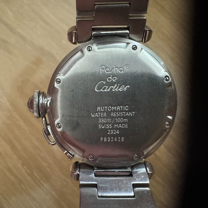 Cartier Pasha 2324 Stainless steel White watch 腕錶-2