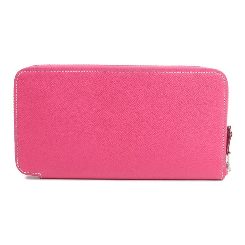 HERMES Epsom皮革Silk In Long Wallet長錢包Rose Tyrien-1