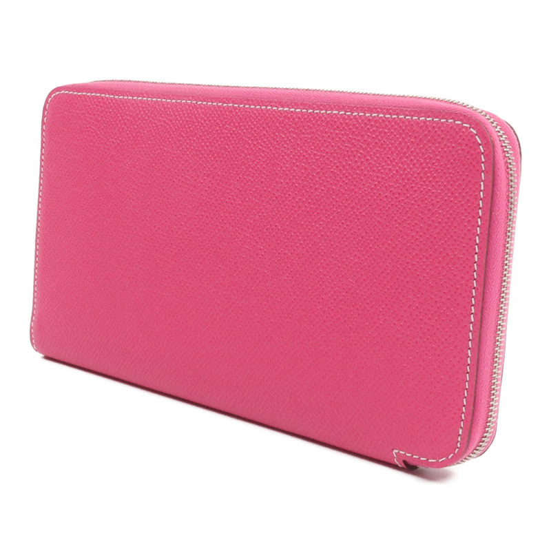 HERMES Epsom皮革Silk In Long Wallet長錢包Rose Tyrien-2
