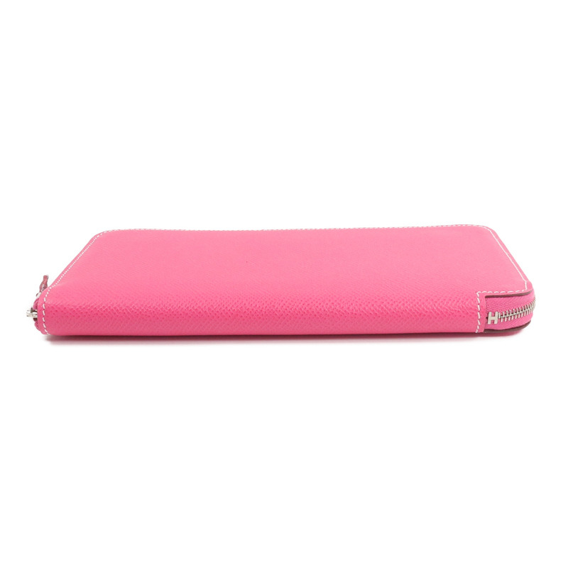 HERMES Epsom皮革Silk In Long Wallet長錢包Rose Tyrien-5