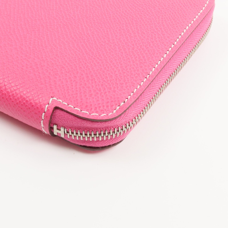 HERMES Epsom皮革Silk In Long Wallet長錢包Rose Tyrien-6