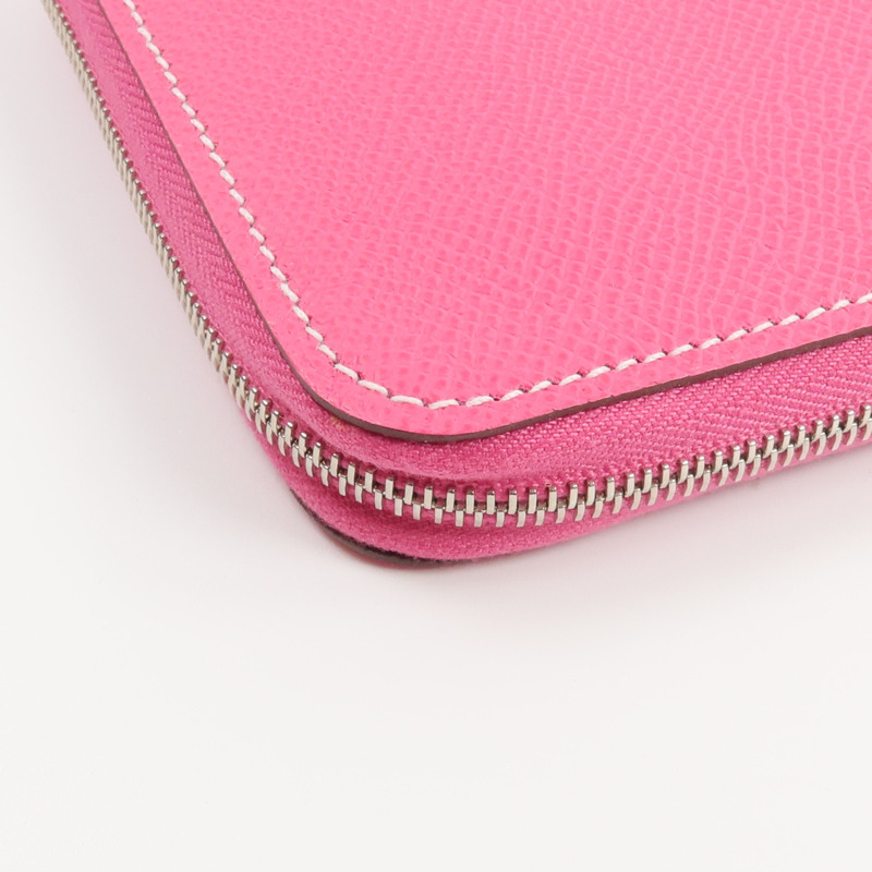 HERMES Epsom皮革Silk In Long Wallet長錢包Rose Tyrien-8