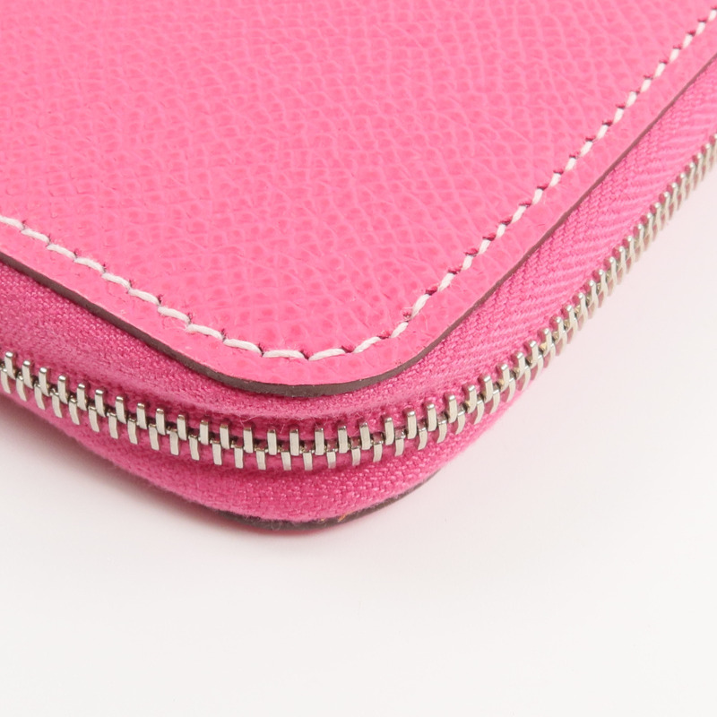 HERMES Epsom皮革Silk In Long Wallet長錢包Rose Tyrien-9