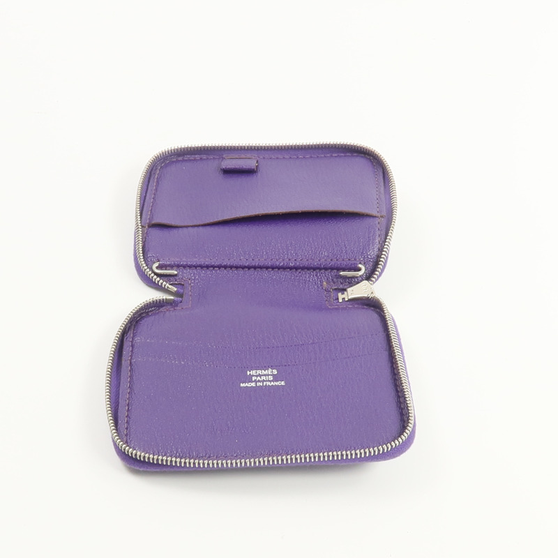 HERMES Chevre皮革Agenda Cover零錢包Iris-11
