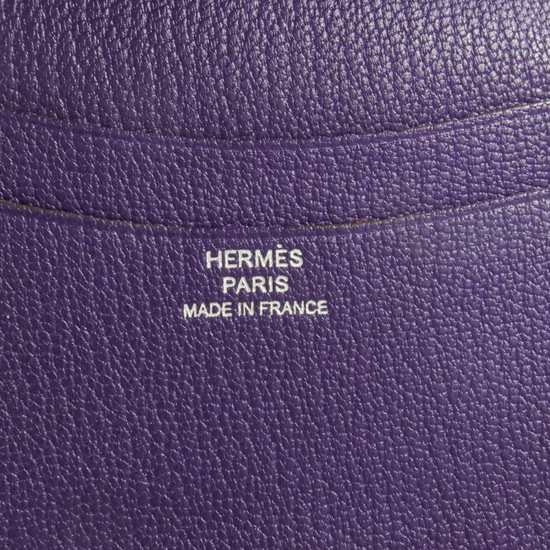 HERMES Chevre皮革Agenda Cover零錢包Iris-12