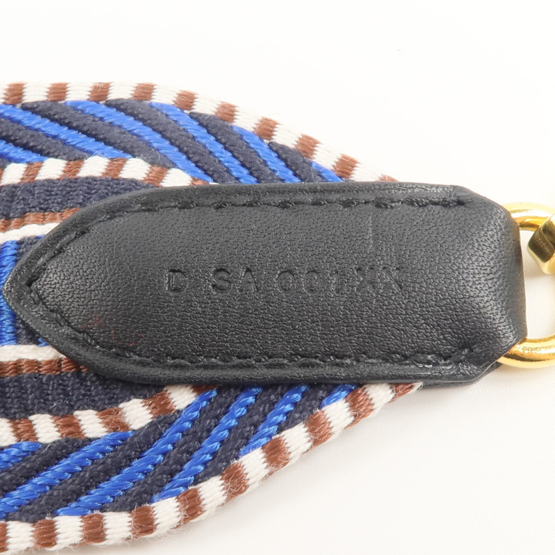 HERMES 帆布/Swift皮革Sangle Cavale Bag Strap 50mm肩帶Bordeaux/Bleu Indigo/Noir-6