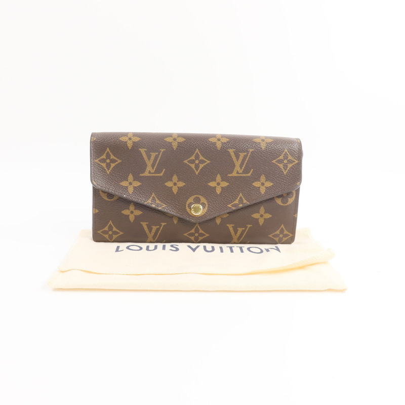 LOUIS VUITTON Monogram Portefeuille Sarah金扣長錢包-15