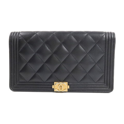CHANEL 牛皮皮革Boy Chanel Wallet長錢包