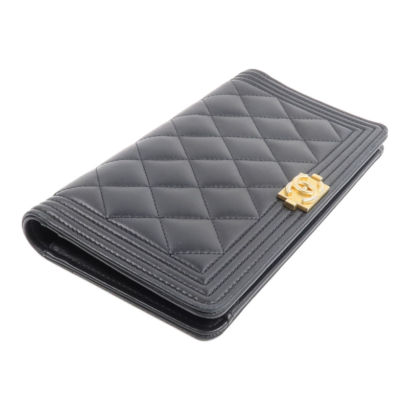 CHANEL 牛皮皮革Boy Chanel Wallet長錢包-3