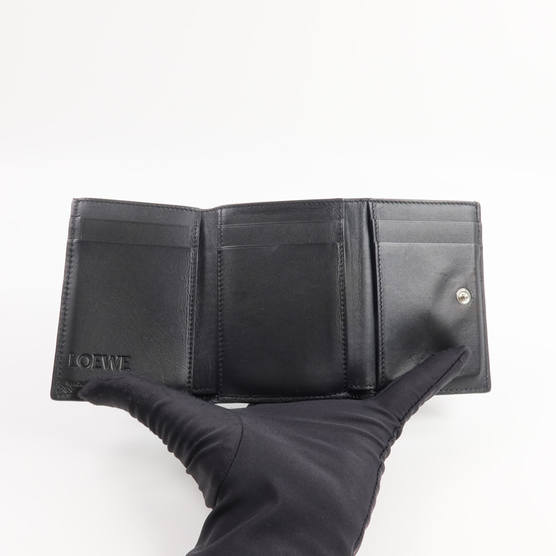 LOEWE 牛皮皮革Fold Wallet錢包-12