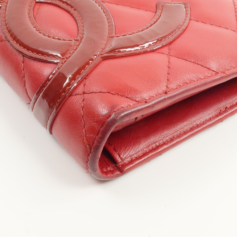 CHANEL 牛皮皮革Cambon Long Wallet長錢包-10