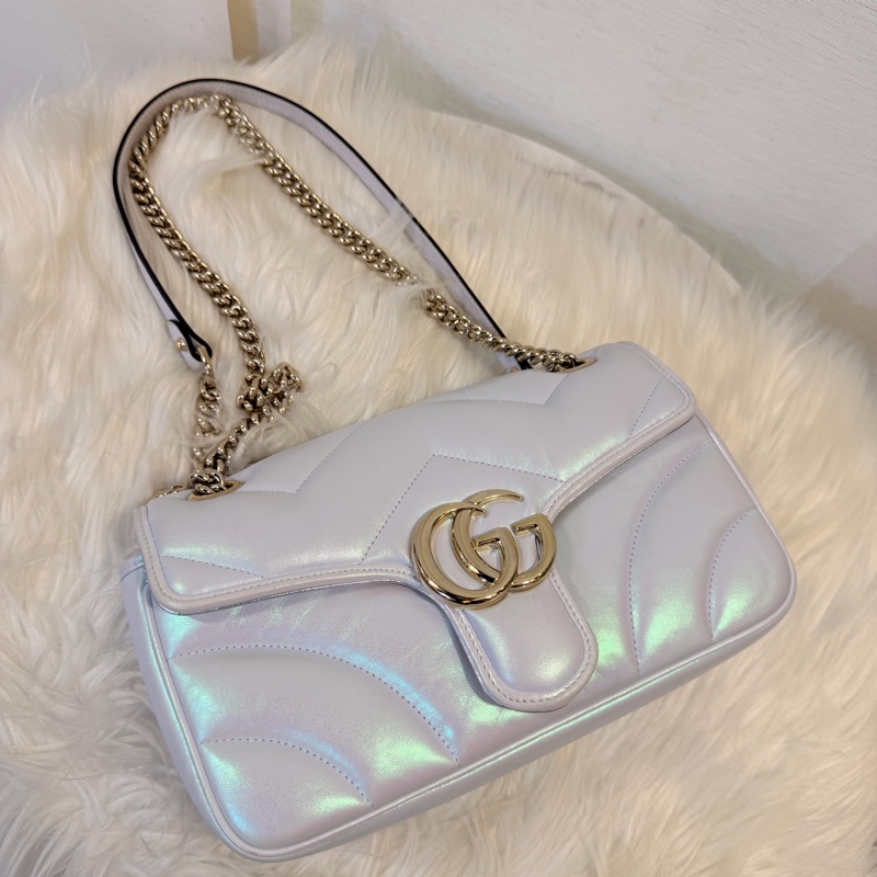 Gucci marmont 珠光羊皮鞋背包-0