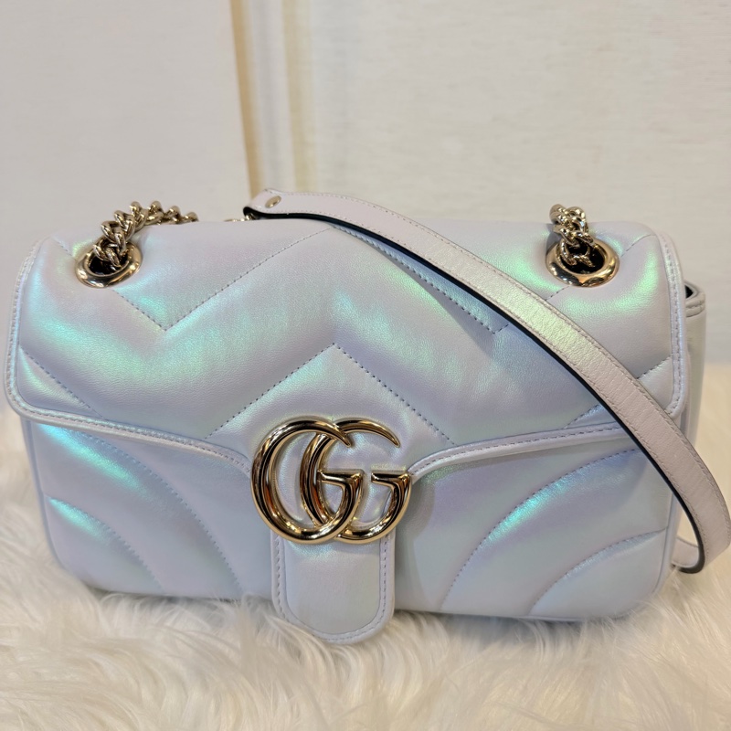 Gucci marmont 珠光羊皮鞋背包-3