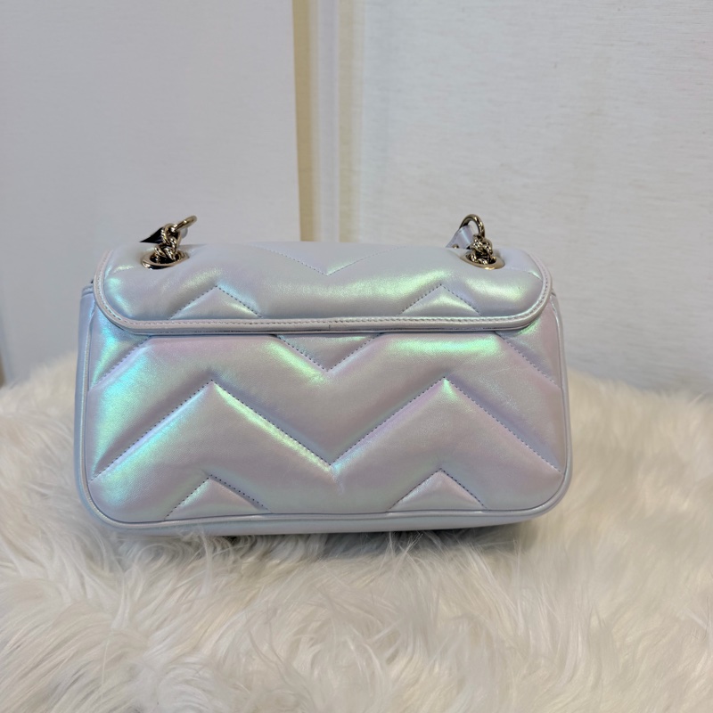 Gucci marmont 珠光羊皮鞋背包-10
