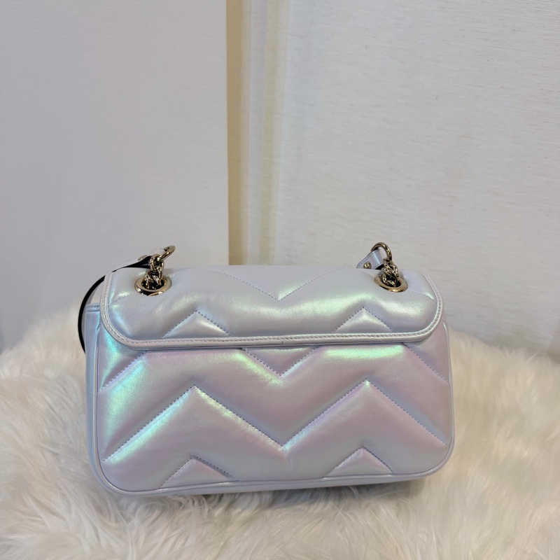 Gucci marmont 珠光羊皮鞋背包-11
