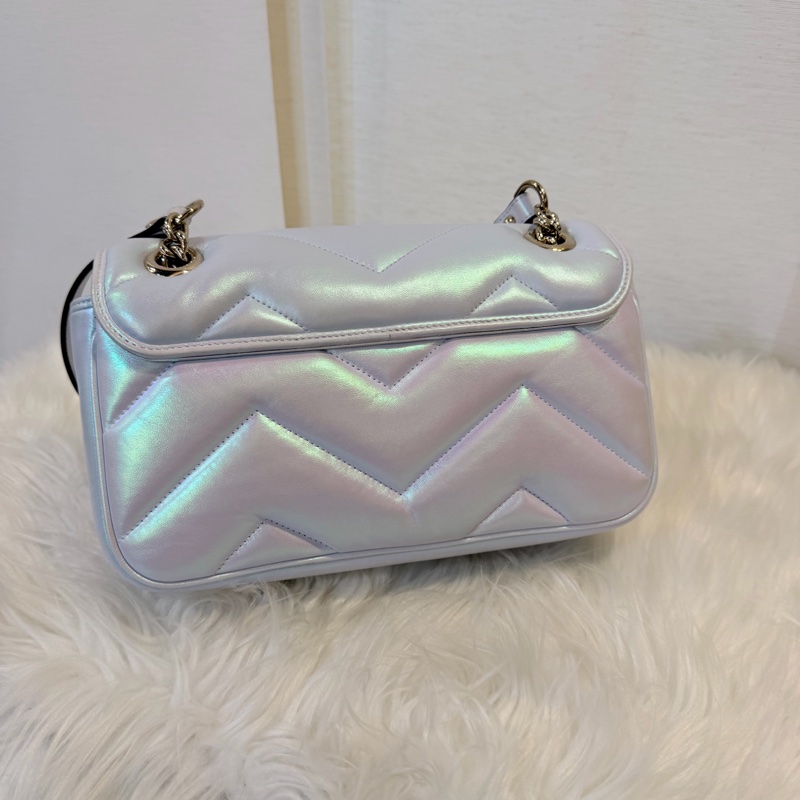 Gucci marmont 珠光羊皮鞋背包-12