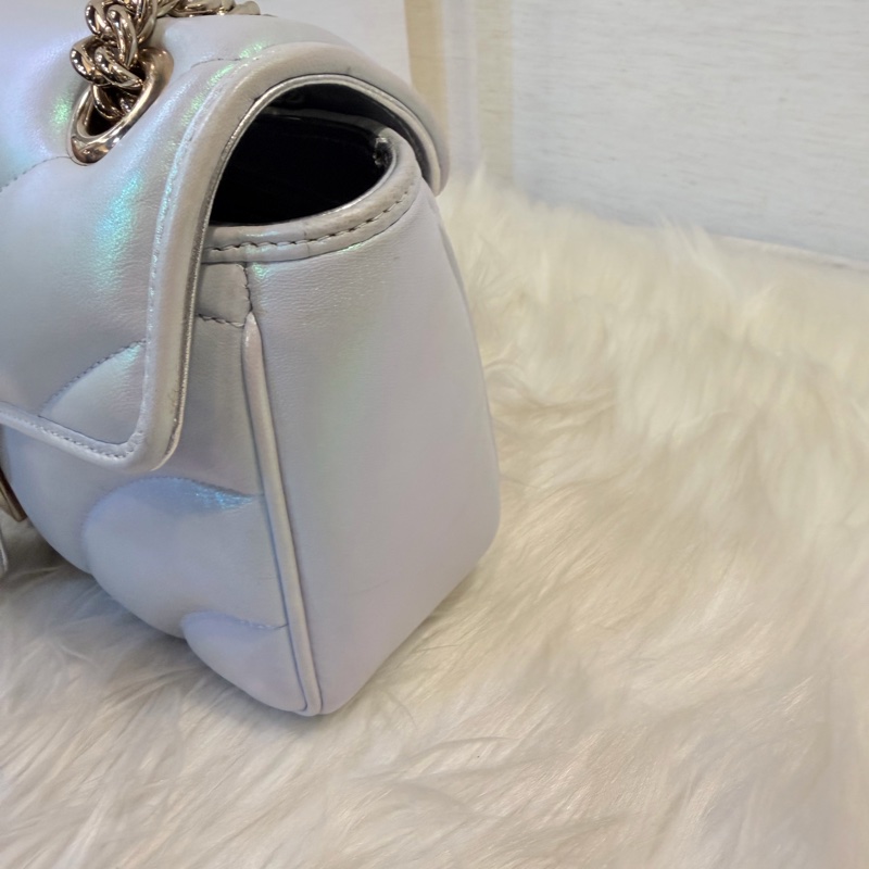 Gucci marmont 珠光羊皮鞋背包-27