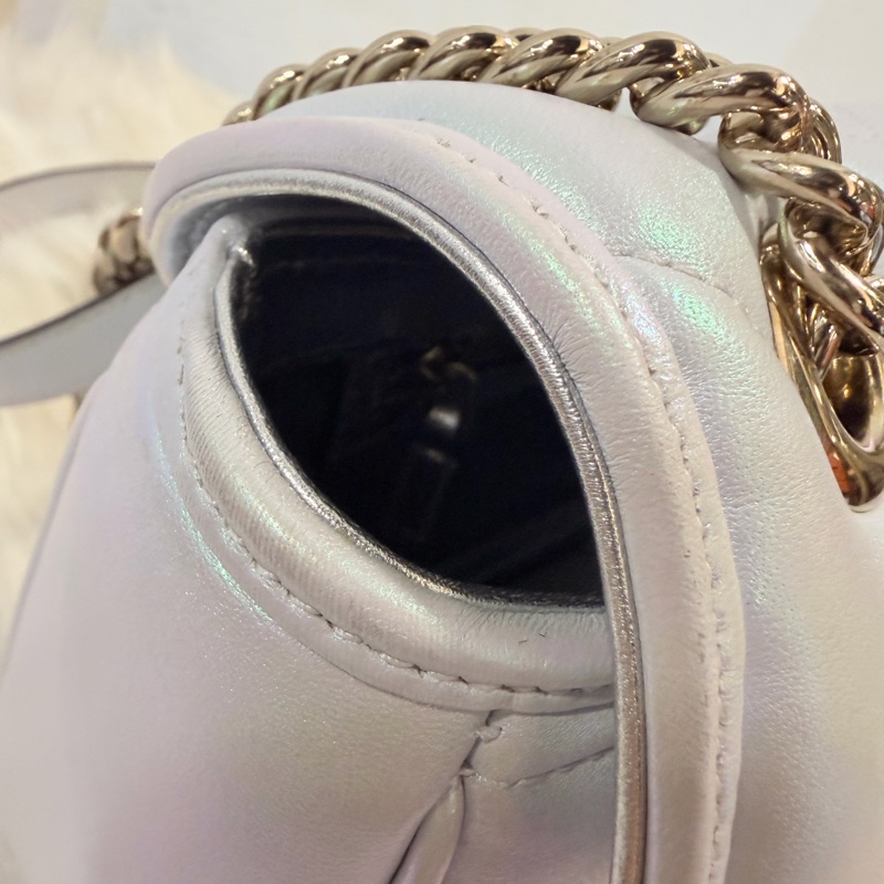 Gucci marmont 珠光羊皮鞋背包-28
