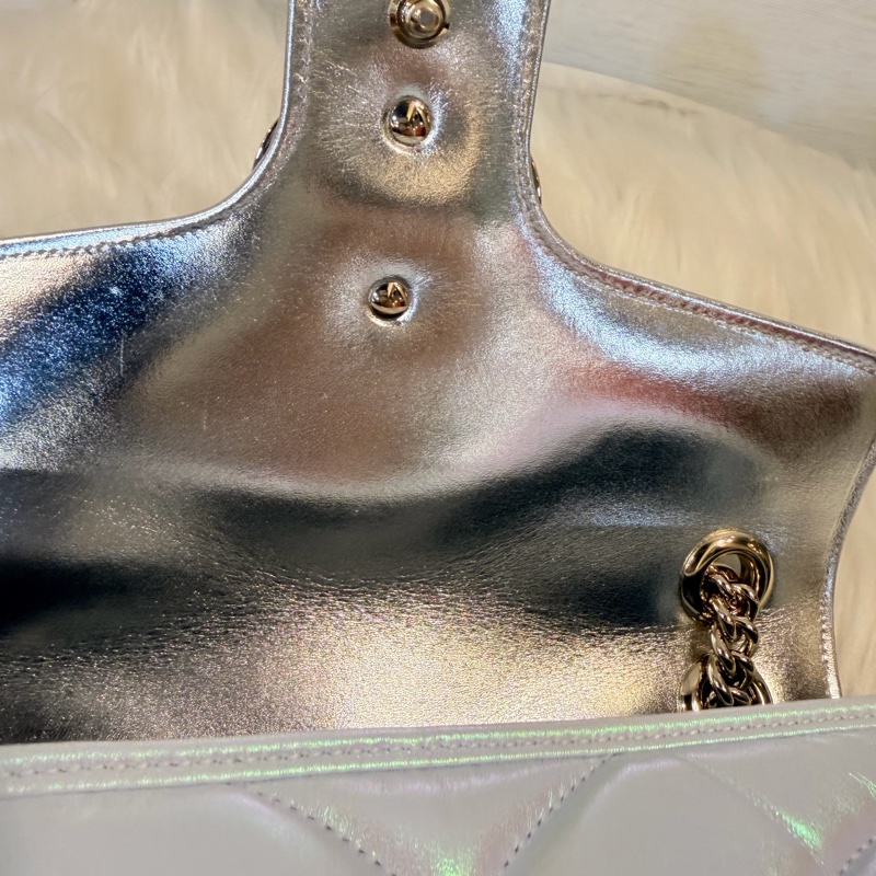 Gucci marmont 珠光羊皮鞋背包-29