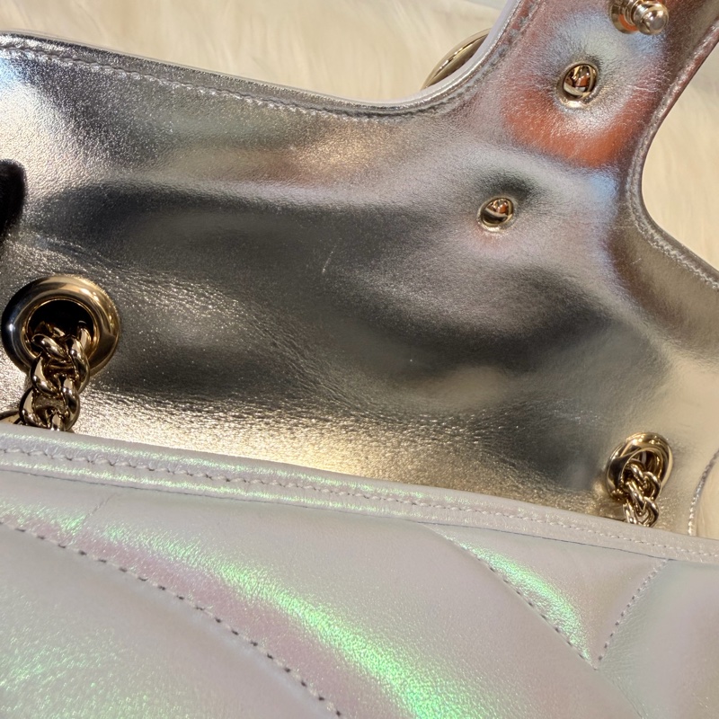 Gucci marmont 珠光羊皮鞋背包-36