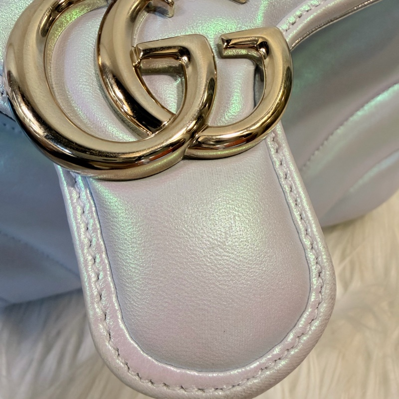 Gucci marmont 珠光羊皮鞋背包-39
