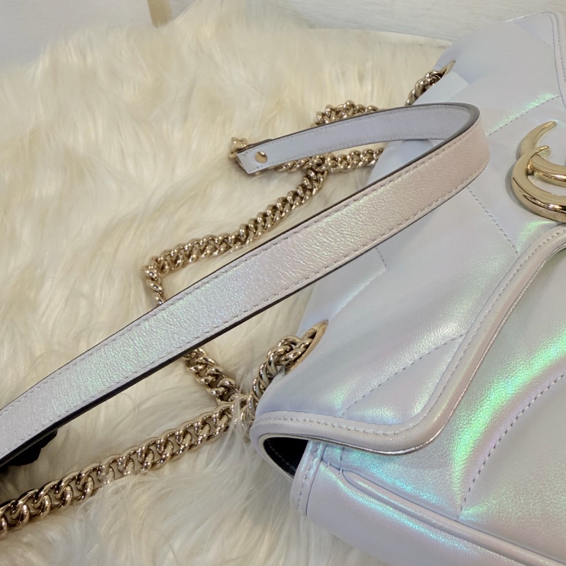Gucci marmont 珠光羊皮鞋背包-40
