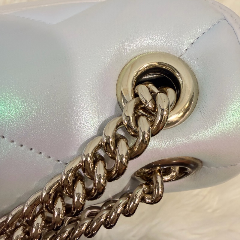 Gucci marmont 珠光羊皮鞋背包-45