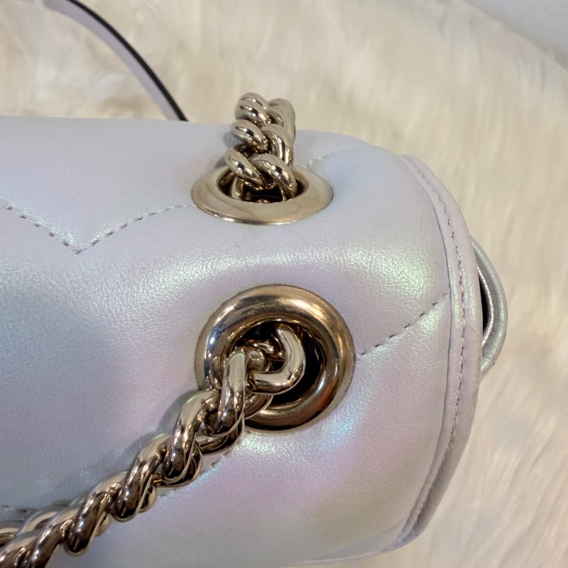 Gucci marmont 珠光羊皮鞋背包-47