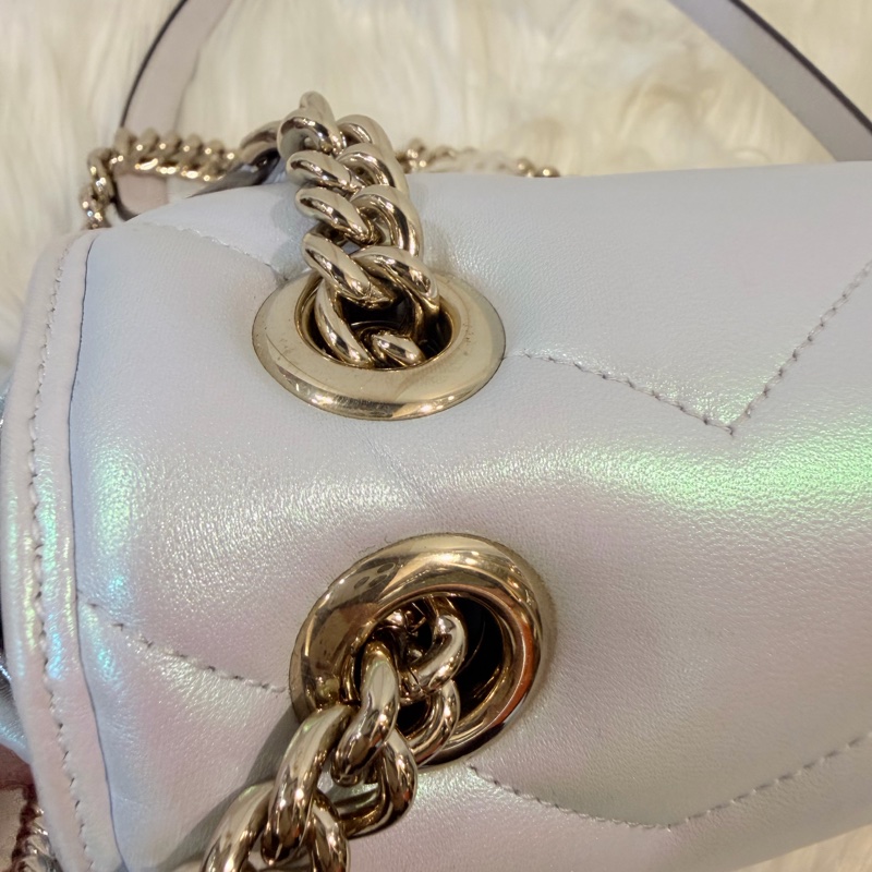 Gucci marmont 珠光羊皮鞋背包-48