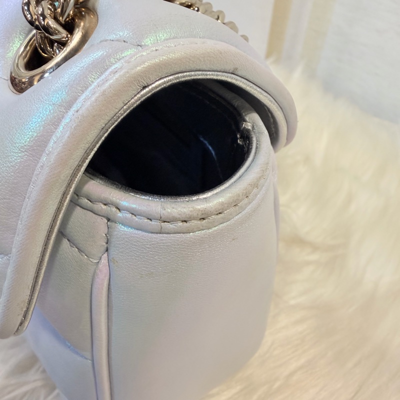 Gucci marmont 珠光羊皮鞋背包-61