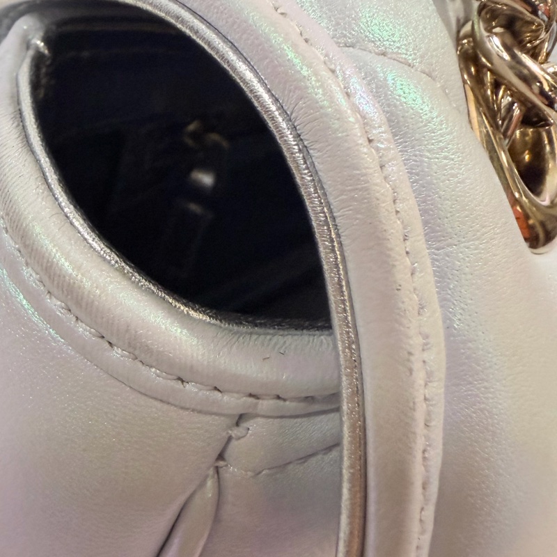 Gucci marmont 珠光羊皮鞋背包-64