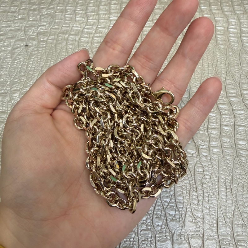 Dior 黑羊皮金釦籐格紋Lady Dior Pouch斜背鏈包-9