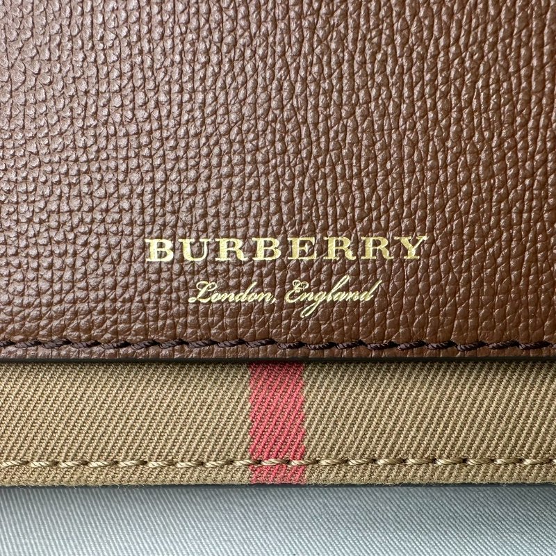BURBERRY Hampshire牛皮拼格紋WOC-7