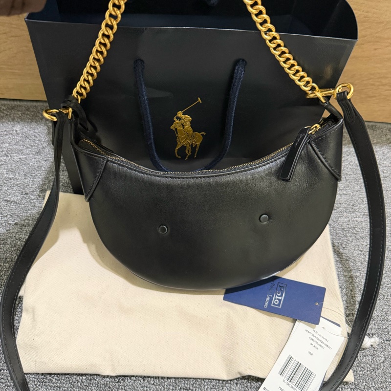 售 Polo Ralph Lauren Polo ID 皮革迷你鏈條包 台灣購證 全配-5