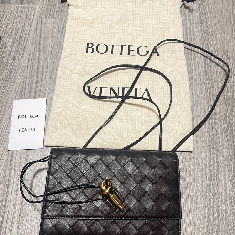 Bottega Veneta Andiamo Leather Clutch Bag-0