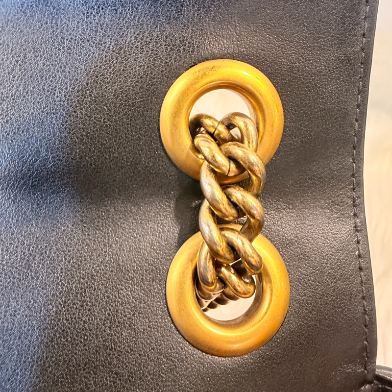 Gucci 黑金marmont 復古鞋背包-40