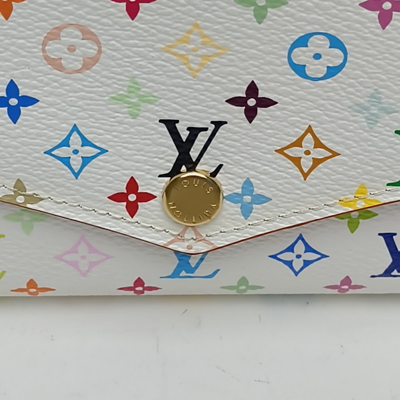 LOUIS VUITTON 白三彩PVC2015錢包-4