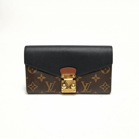 LOUIS VUITTON Pallas傳奇長款錢包拼色牛皮/PVC2017