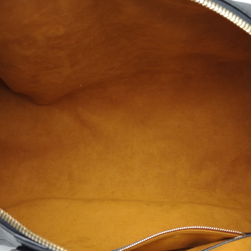 LOUIS VUITTON 黑色牛皮金扣晶片KEEPALL45壓紋肩背包-5