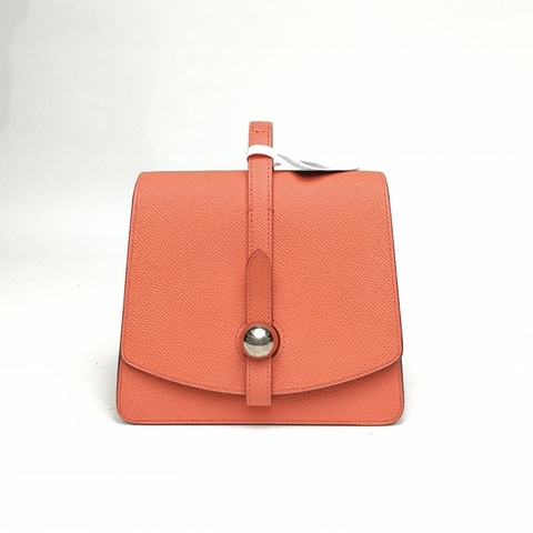 MOYNAT Madeleine三角盒子包Mini16橘色牛皮肩背包