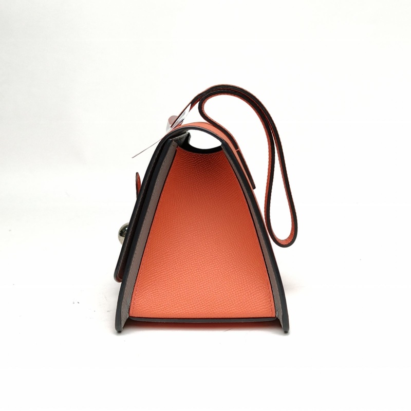 MOYNAT Madeleine三角盒子包Mini16橘色牛皮肩背包-1