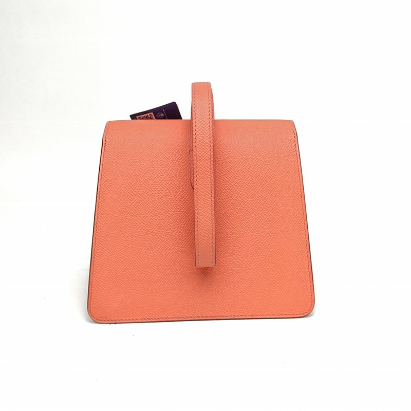 MOYNAT Madeleine三角盒子包Mini16橘色牛皮肩背包-2