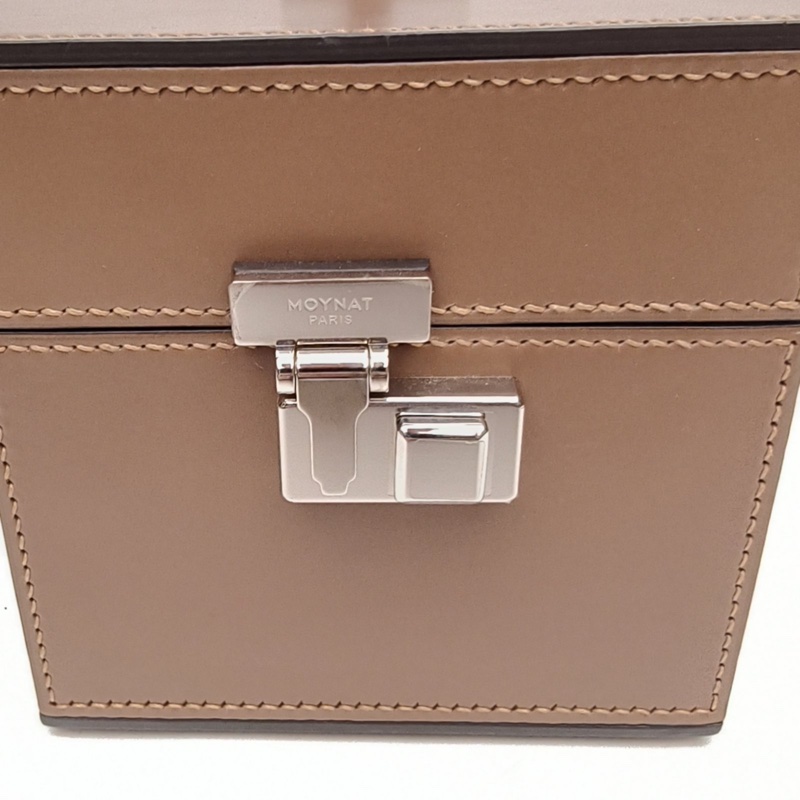 MOYNAT Vanity盒子包棕色牛皮手提包-4