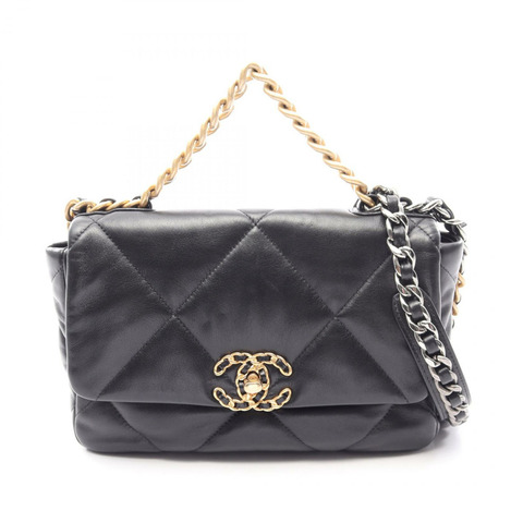 CHANEL 19 dix-neuf 馬特拉斯鏈斜背包 AS1160 小羊皮 BK
