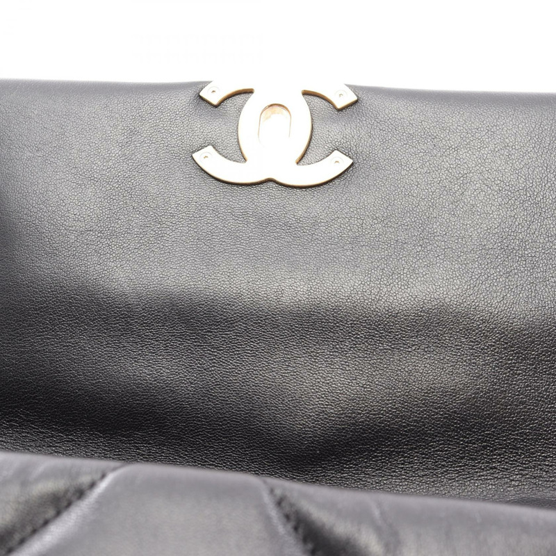 CHANEL 19 dix-neuf 馬特拉斯鏈斜背包 AS1160 小羊皮 BK-5