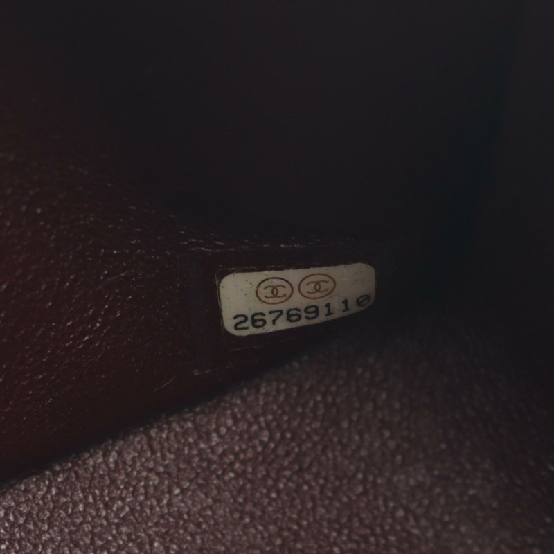 香奈兒 (CHANEL) Matelasse W 翻蓋鏈條單背包 A01112 小牛皮 黑色 二手-4