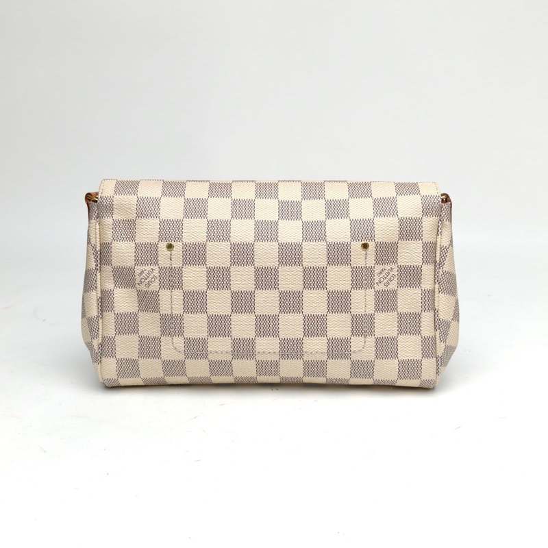 LOUIS VUITTON Favorite小號24白棋格PVC2016肩背包-2