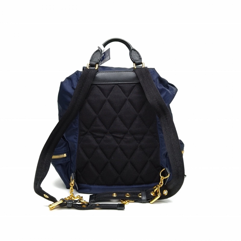 Burberry TheRucksack軍旅雙肩包中號藍色尼龍-2