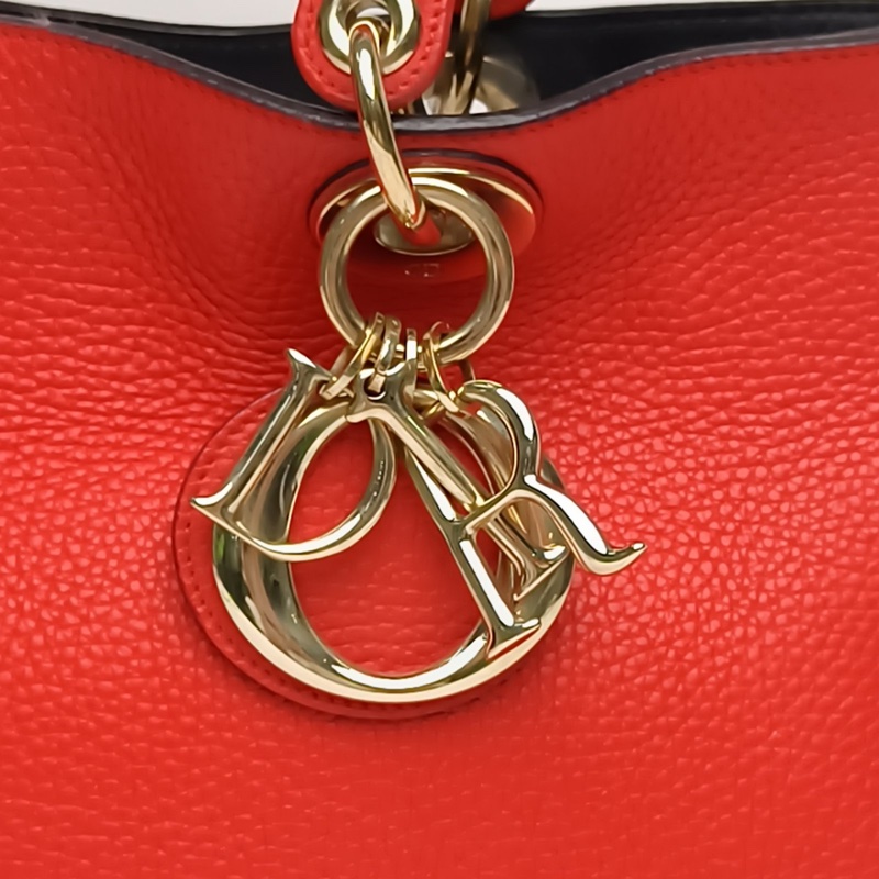 DIOR VIP小號32紅色牛皮金扣2014手提包-4