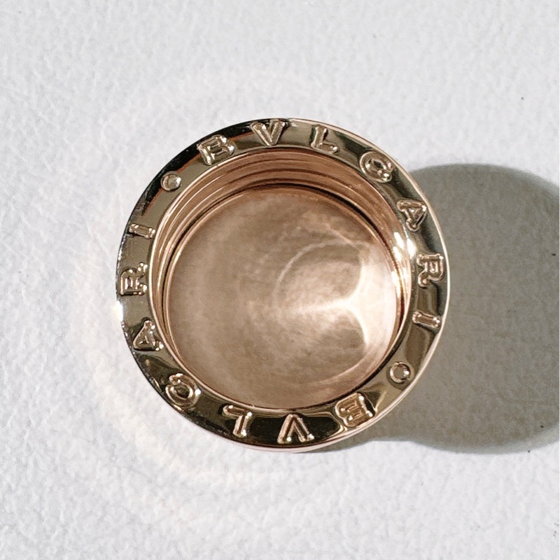 Bvlgari寶格麗 玫瑰金 B.Zero1 彈簧戒指，52 號-5
